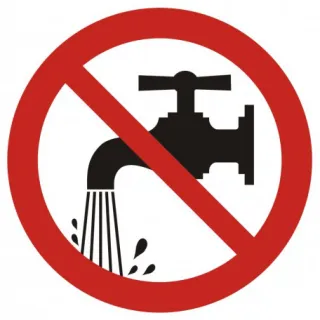 Znak oszczędzaj wodę na Folii Samoprzylepnej (GB023)