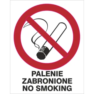 Znak palenie zabronione no smoking na płycie PCV (209-12)