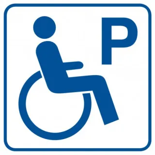 Znak parking dla inwalidów na płycie PCV (RA073)