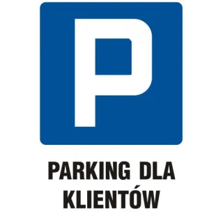 Znak Parking dla klientów na płycie PCV (SA037)