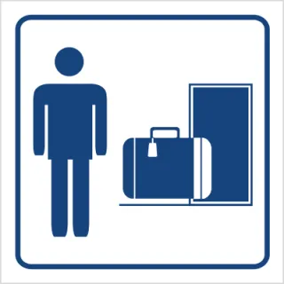 Znak przechowalnia bagażu na płycie PCV (823-88)