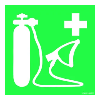 Znak Respirator tlenowy na Płycie Świecącej (AE028)