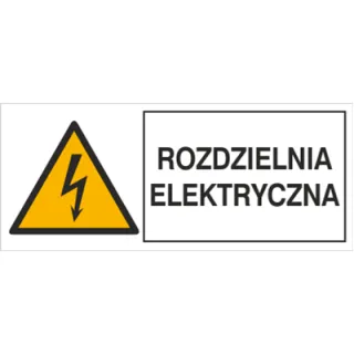 Znak Rozdzielnia elektryczna na Folii Samoprzylepnej (330-20b)