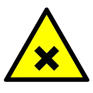 Znak Substancja szkodliwa lub drażniąca na płycie PCV (GE022)