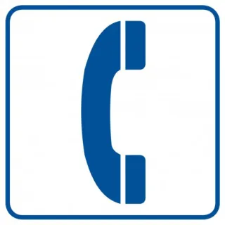 Znak Telefon na płycie PCV (RA033)