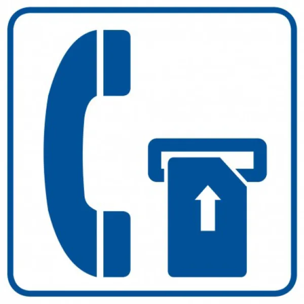Znak Telefon na kartę magnetyczną na płycie PCV (RA034)