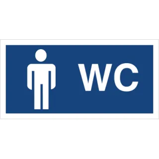 Znak toaleta męska na płycie PCV (823-07)