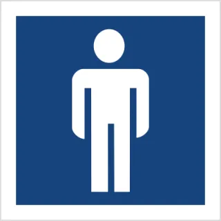 Znak toaleta męska na Folii Samoprzylepnej (823-01)