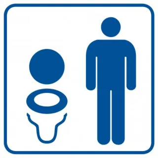 Znak Toaleta męska na płycie PCV (RA019)