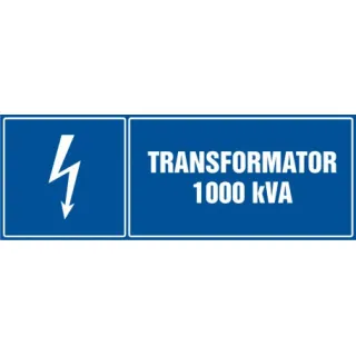 Znak Transformator 1000 kVA na Folii Samoprzylepnej (HH030)