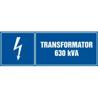 Znak Transformator 630 kVA na płycie PCV (HH029)