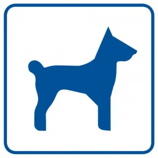 Znak tu można wchodzić ze zwierzętami na Folii Samoprzylepnej (RA086)