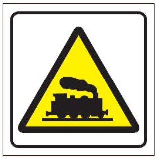 Znak uwaga na pociąg