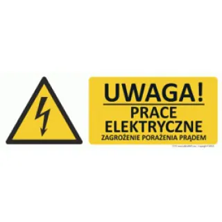 Znak Uwaga! Prace elektryczne (T310)