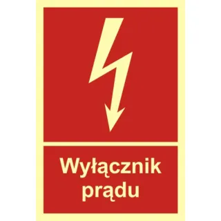 Znak wyłącznik prądu na Płycie Świecącej (BC007)