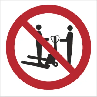 Znak Zakaz jazdy na paleciaku na Folii Samoprzylepnej (641)