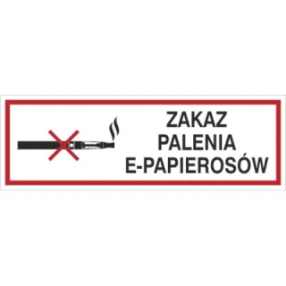 Znak zakaz palenia e-papierosów na Folii Samoprzylepnej (209-16)