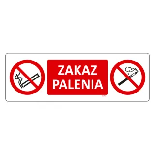 Znak Zakaz palenia tytoniu i e-papierosów na Folii