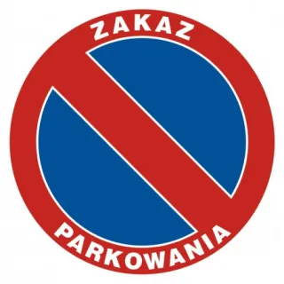Znak zakaz parkowania (702-10)
