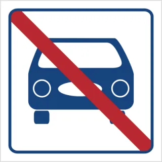 Znak zakaz parkowania na Folii Samoprzylepnej (823-49)