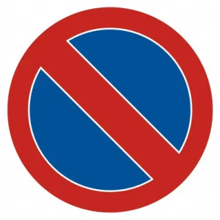 Znak Zakaz postoju na Folii Samoprzylepnej (SA008)