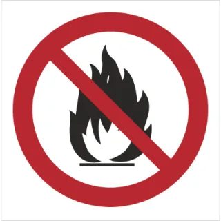 Znak zakaz rozpalania grilla i ogniska na płycie PCV (601-01)