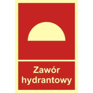 Znak zawór hydrantowy na Folii Świecącej (BB015)