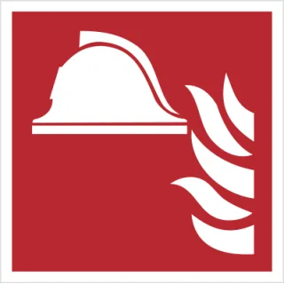Znak Zestaw sprzętu ochrony przeciwpożarowej na Płycie Świecącej (F04)