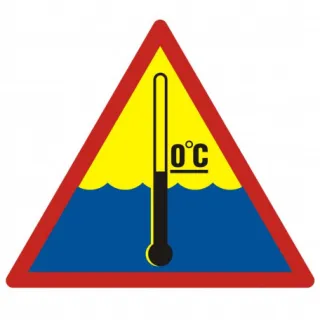 Znak Zimna woda na Płycie PCV (OH004)