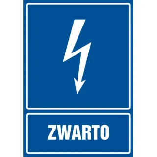 Znak Zwarto na płycie PCV (HG004)