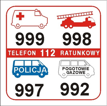 Znak telefony alarmowe graficzny (826-01)
