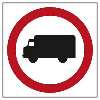 Znak zakaz wjazdu samochodów ciężarowych (702-12)