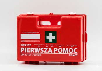 Apteczka pierwszej pomocy zakładowa K-10 DIN 13157 + ustnik