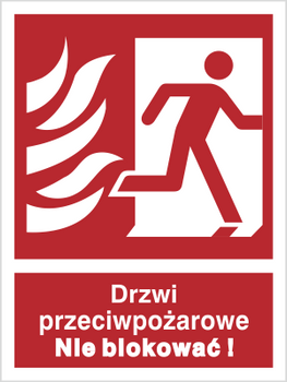 Znak drzwi przeciwpożarowe. nie blokować (w prawo) (217-40) Techem