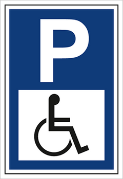 Znak parking dla osób niepełnosprawnych na płycie PCV (703-06)
