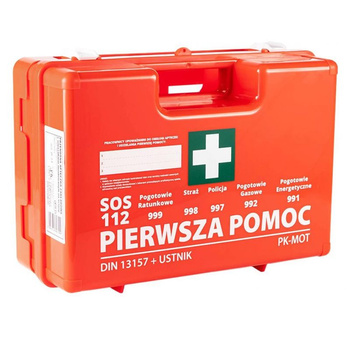 Apteczka pierwszej pomocy K-15 z wyposażeniem DIN 13157 + ustnik