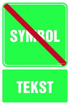 Znak na zamówienie Wzór S-103 na folii samoprzylepnej świecącej