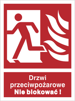 Znak drzwi przeciwpożarowe nie blokować (w lewo) (217-04) Techem